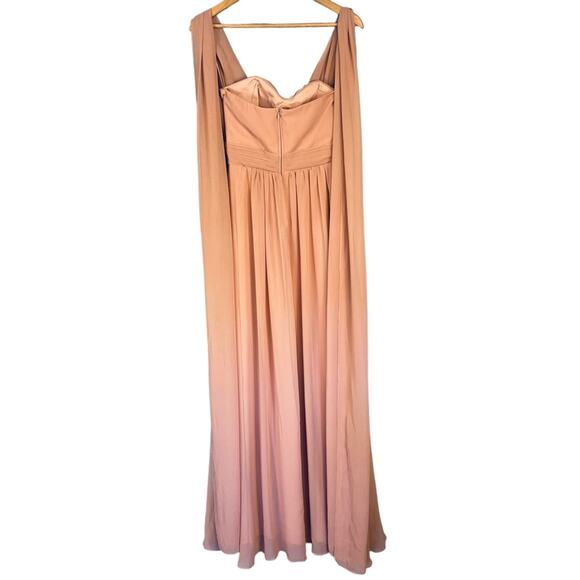 Birdy Grey Grace Convertible Dress Gown Chiffon Rose Quartz Small NWT - Picture 11 of 13